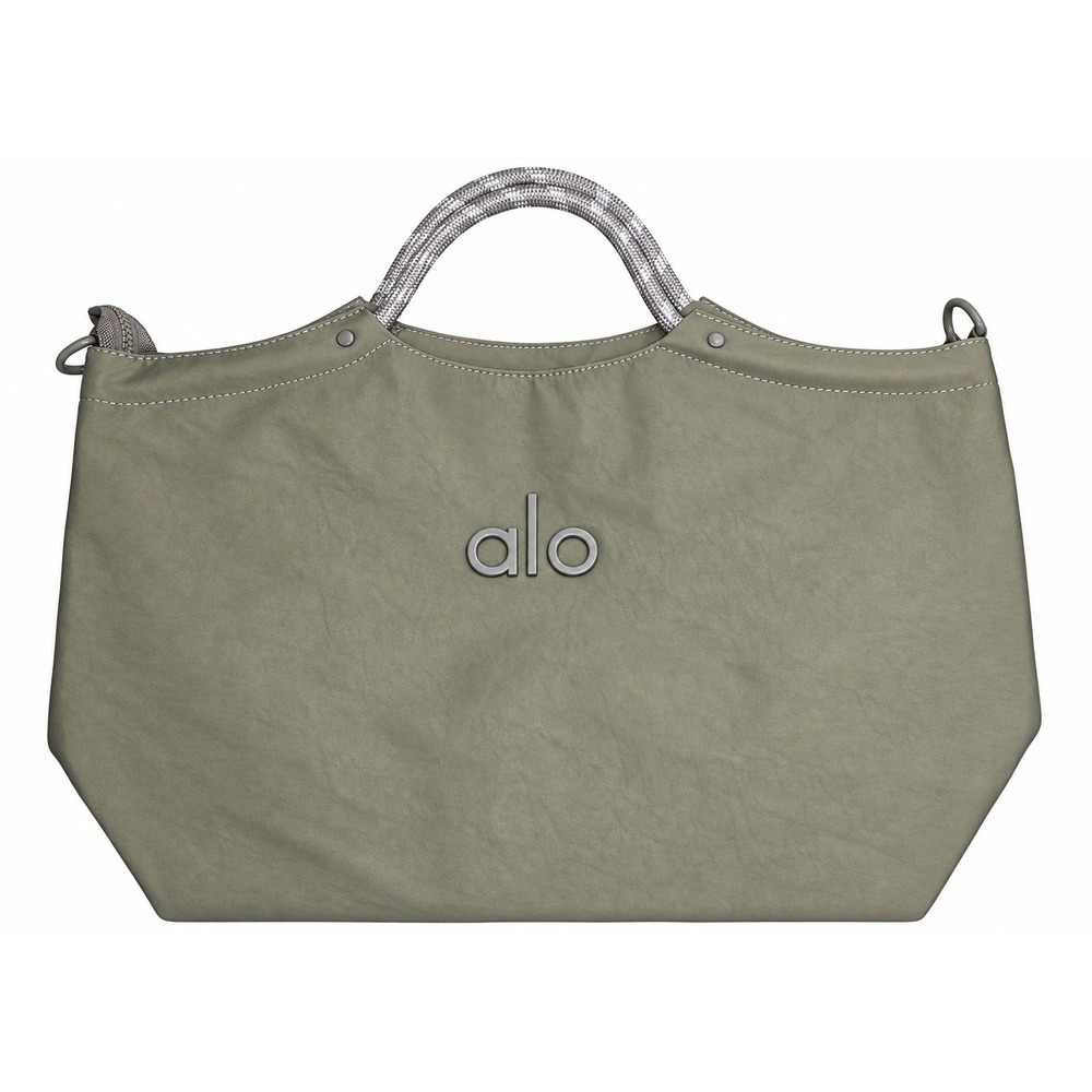 Alo Yoga All Day Tote Bag Grey Crossbody Gym Travel Bag W0326R